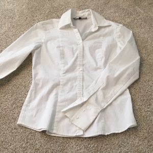 White collared button up blouse